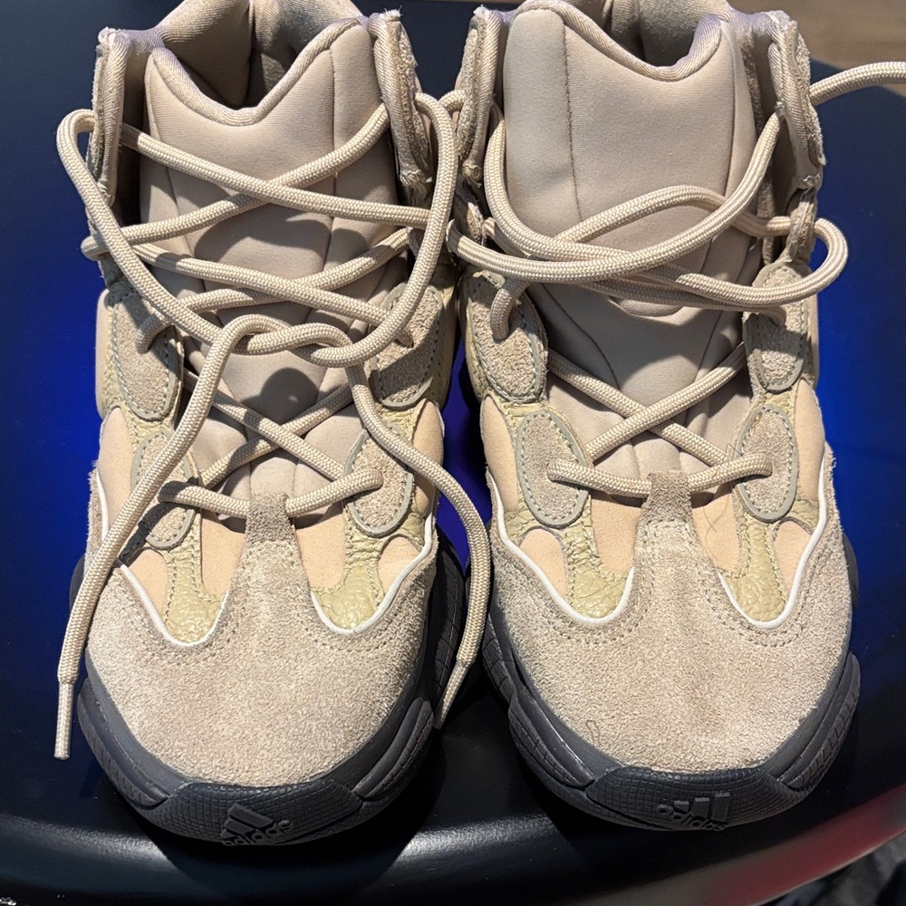 Yeezy Tan Suede & Textile High-Top Booties